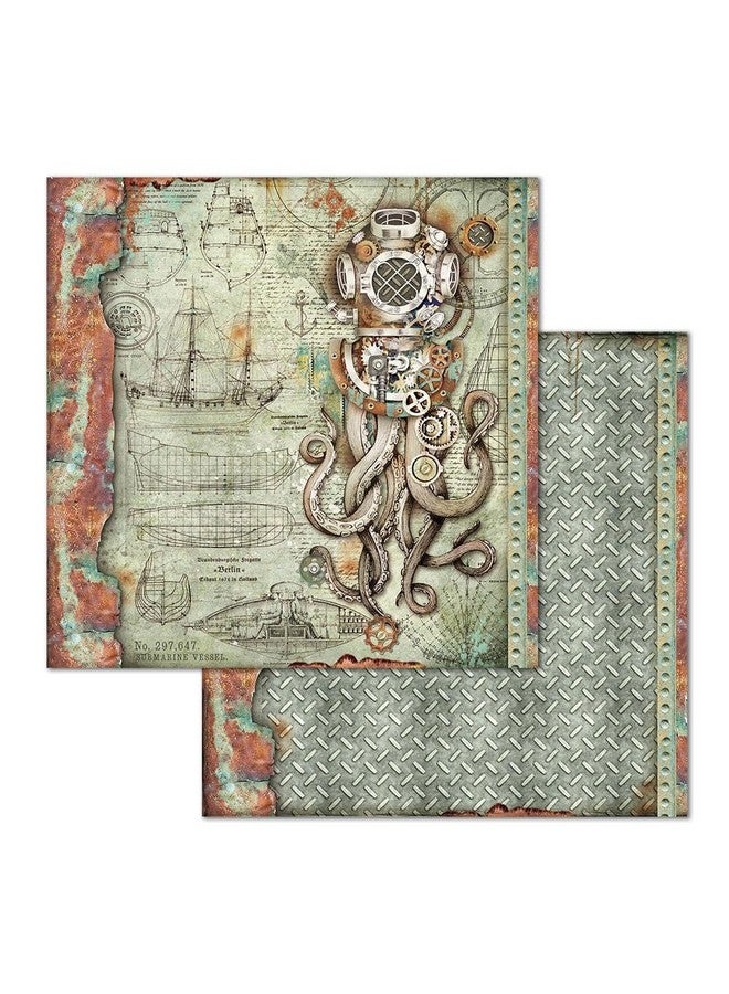 STAMPERIA International Kft Paper Pad 8X8 10Pk Sea World 20.3 X 20.3 (8 X 8) Multicoloured - Image 5