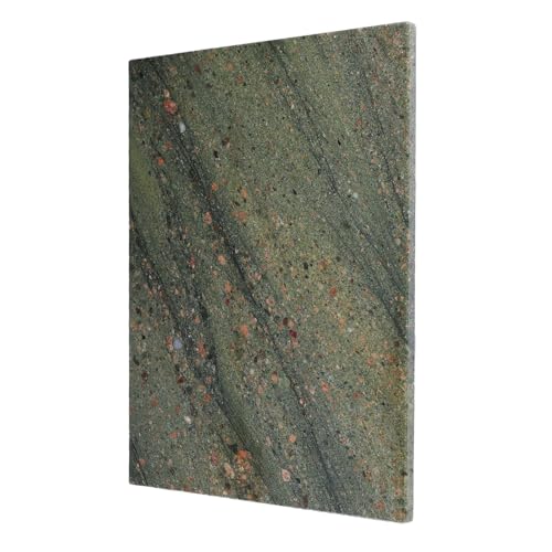 Koville Granite Cutting Board for Kitchen, 16x12 Inches Large Marble Slab Cheese Board, Rectangular Serving Board for Baking Charcuterie Pastry, Natural Stone Board for Countertop (Green) - Image 1
