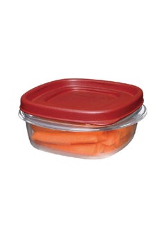 Rubbermaid Dishwasher and Microwave Safe Food Storage Container Clear and Red 296 ml 6137673  - Image 2