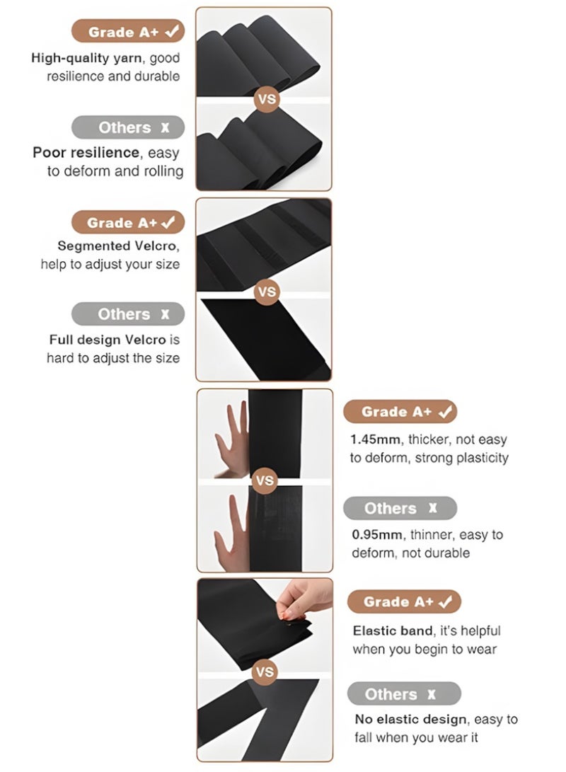 DPTER Waist Trainer Belt for Women Workouts, Body Shaping Exercise Belt for Women Lower Belly, Slimming Wrap Body Shaper, Black - Image 5