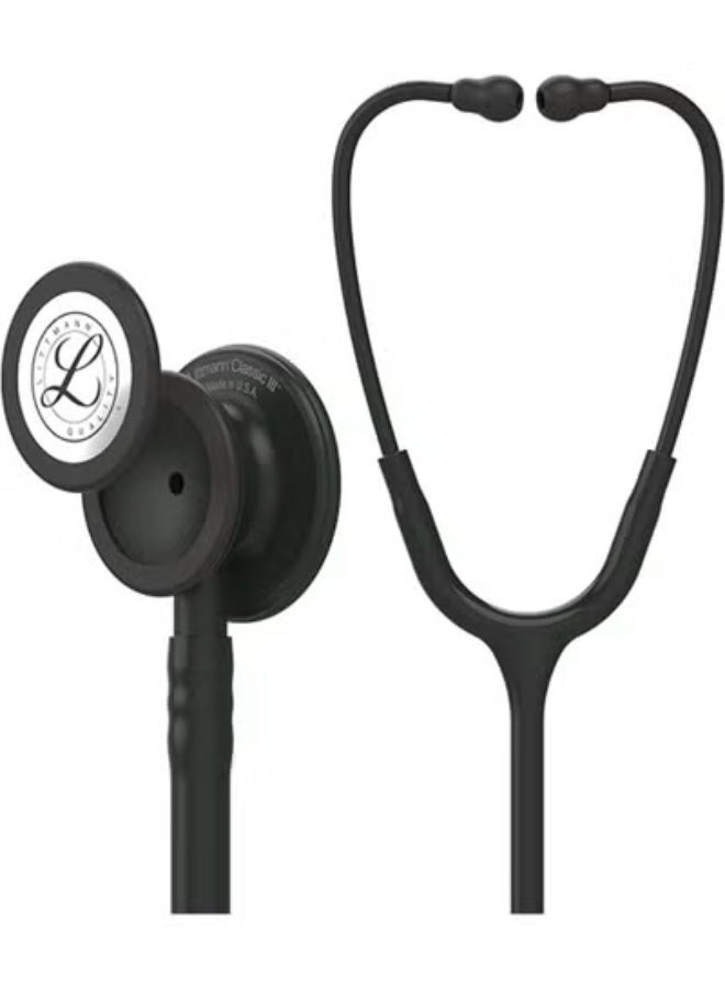 ثري أم ليتمان ستيثوسكوب أصلي 3M™ Littmann® Classic III™ – قطعة صدر باللون الأسود، أنبوب أسود، 27 بوصة (5803)