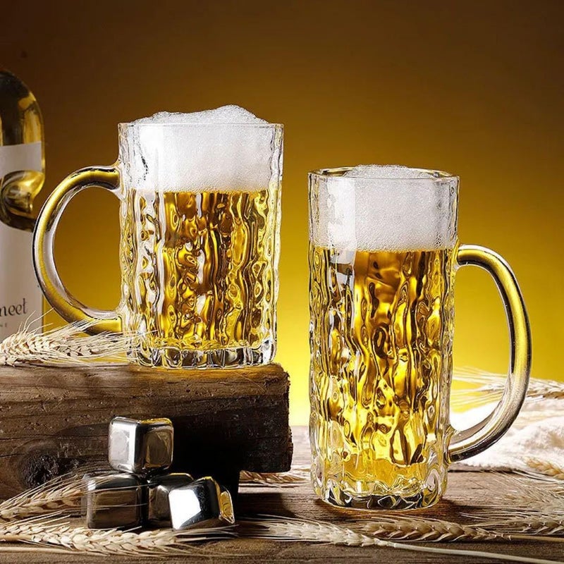 Generic Glass Beer Glasses Set, 500 ml Capacity,  Set of 2, .db - Image 3
