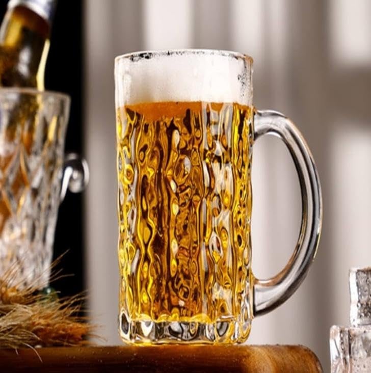 Generic Glass Beer Glasses Set, 500 ml Capacity,  Set of 2, .db - Image 4