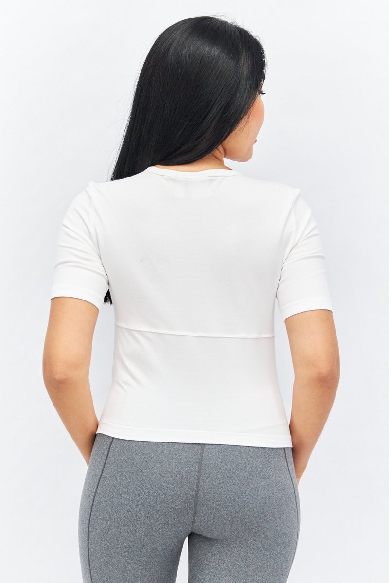 adidas Originals Women Sportswear Fit Short Sleeve Outdoors Tops, White  - Image 1