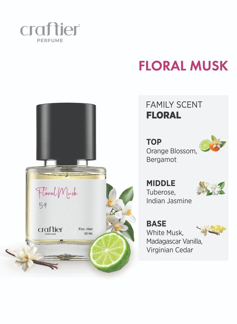 Craftier Perfume Inspired-My Way FLORAL MUSK - Inspired of-MY WAY, Eau De Parfum for Women - 50ml, Long Lasting Floral Fragrance Upto 24 Hrs, Travel Size Women's Perfume for Women | Best Price UAE
