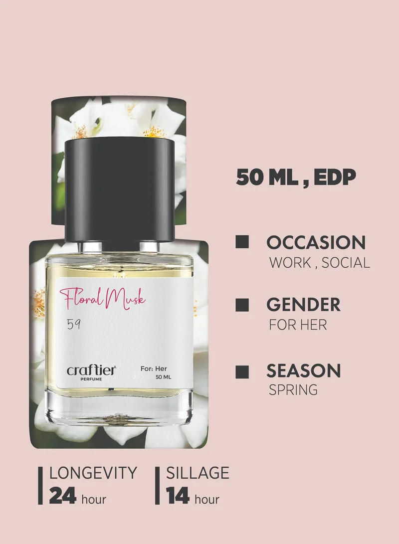 Craftier Perfume Inspired-My Way FLORAL MUSK - Inspired of-MY WAY, Eau De Parfum for Women - 50ml, Long Lasting Floral Fragrance Upto 24 Hrs, Travel Size Women's Perfume for Women | Best Price UAE