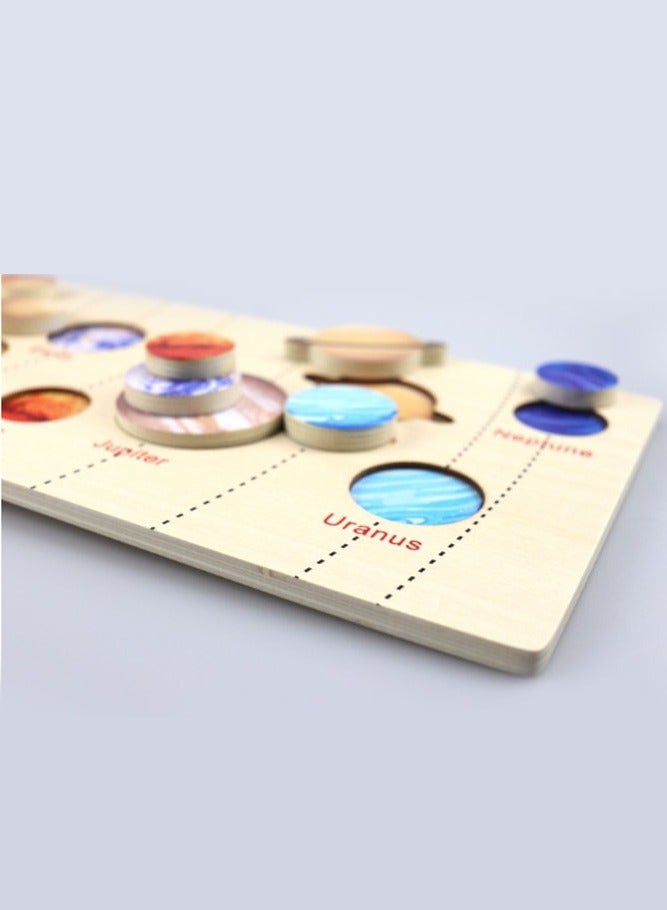 INSENSE Solar System Planet Puzzle for Kids – Wooden Educational Learning Toy for Cognitive Development - Image 4