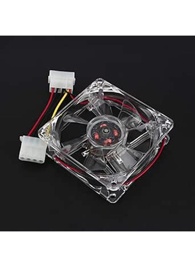 80mm Blue LED PC Case Fan 4 Pin DC 12V CPU Cooling System Fan - Image 1