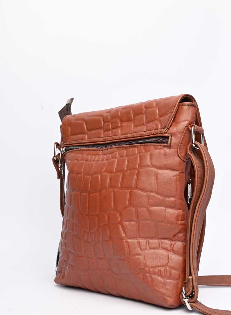 MLR Ribbed crossbody bag made of genuine lamb or sheep leather - Image 4