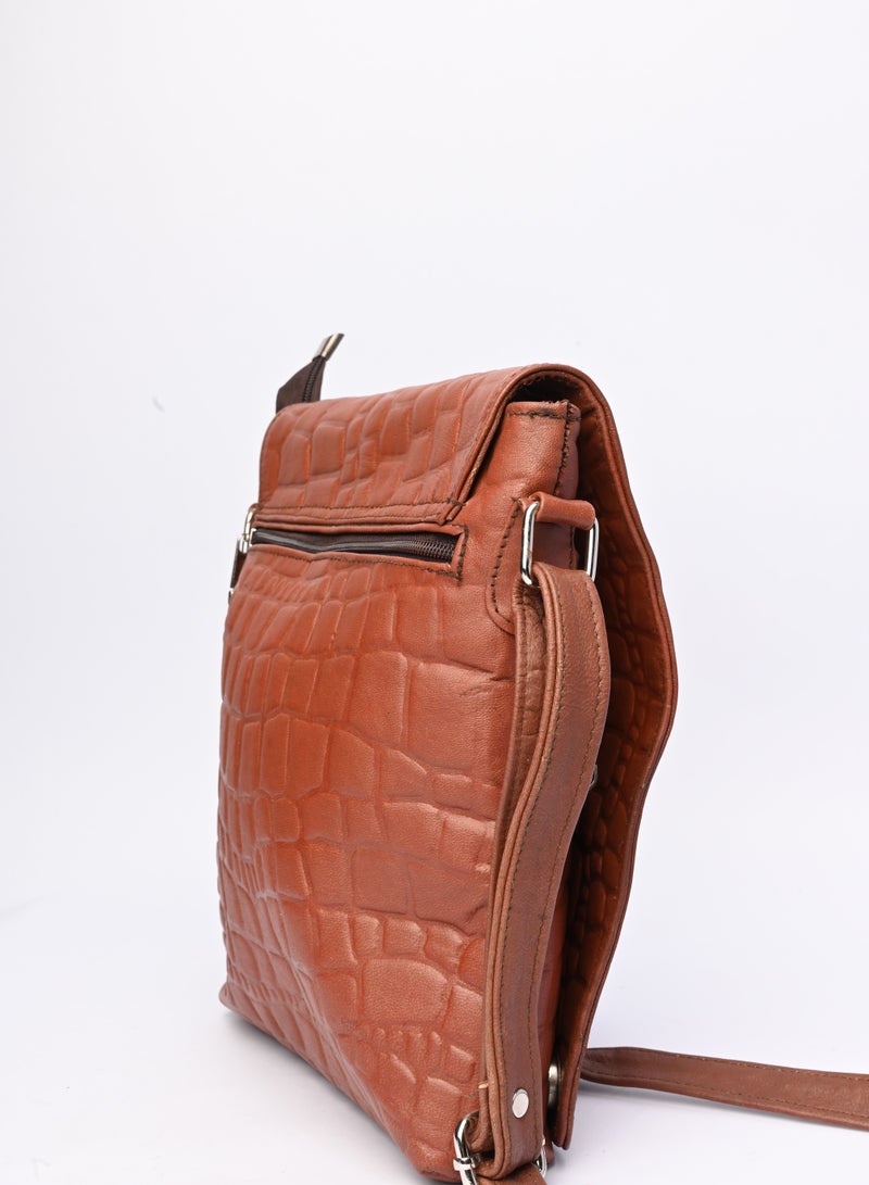 MLR Ribbed crossbody bag made of genuine lamb or sheep leather - Image 5