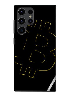 Protective Case Cover For Samsung Galaxy S23 Ultra 5G Bitcoin Design Multicolour