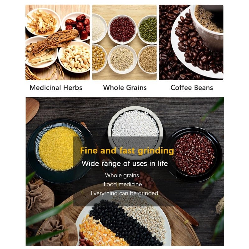 ARDAKI Mini Mixer Grinder Machine for Kitchen Mixer Grinder Multi Functional Coffee Herbs Spices Nuts Grain Seasonings Spices Mill Powder Machine Stainless Steel Mixie 150 Watt - Image 4