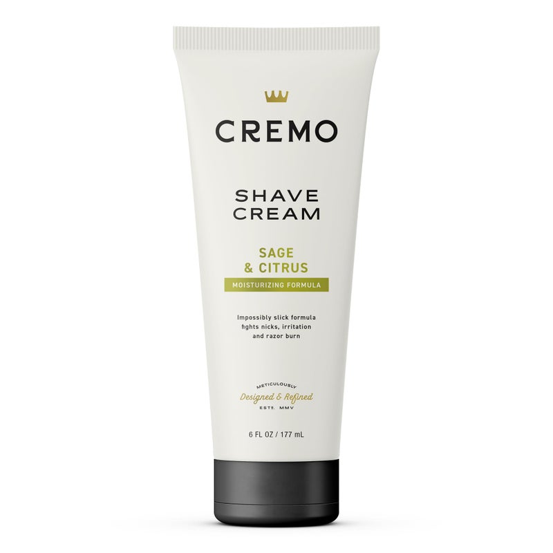 cremo Cremo Sage & Citrus Shave Cream, Astonishingly Superior Ultra-Slick Shaving Cream for Men, Fights Nicks, Cuts and Razor Burn, 6 Fl Oz 