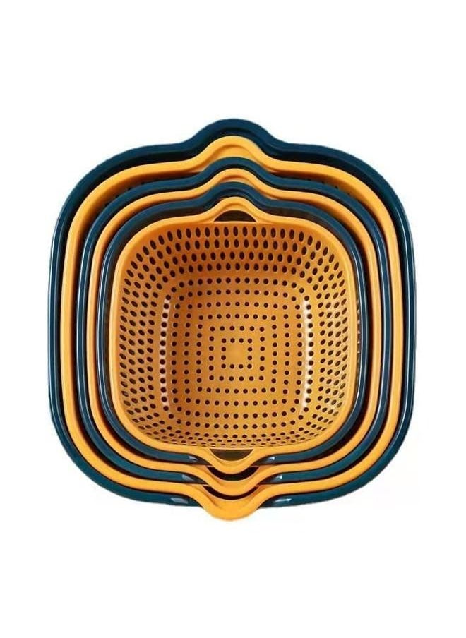 TYCOM Colander Strainer Drainer for Food Drain Bowl Set Best Kitchen Accessories for Fruit Veggies Rice Pasta Straining Strainer 6 Pack.  - Image 2