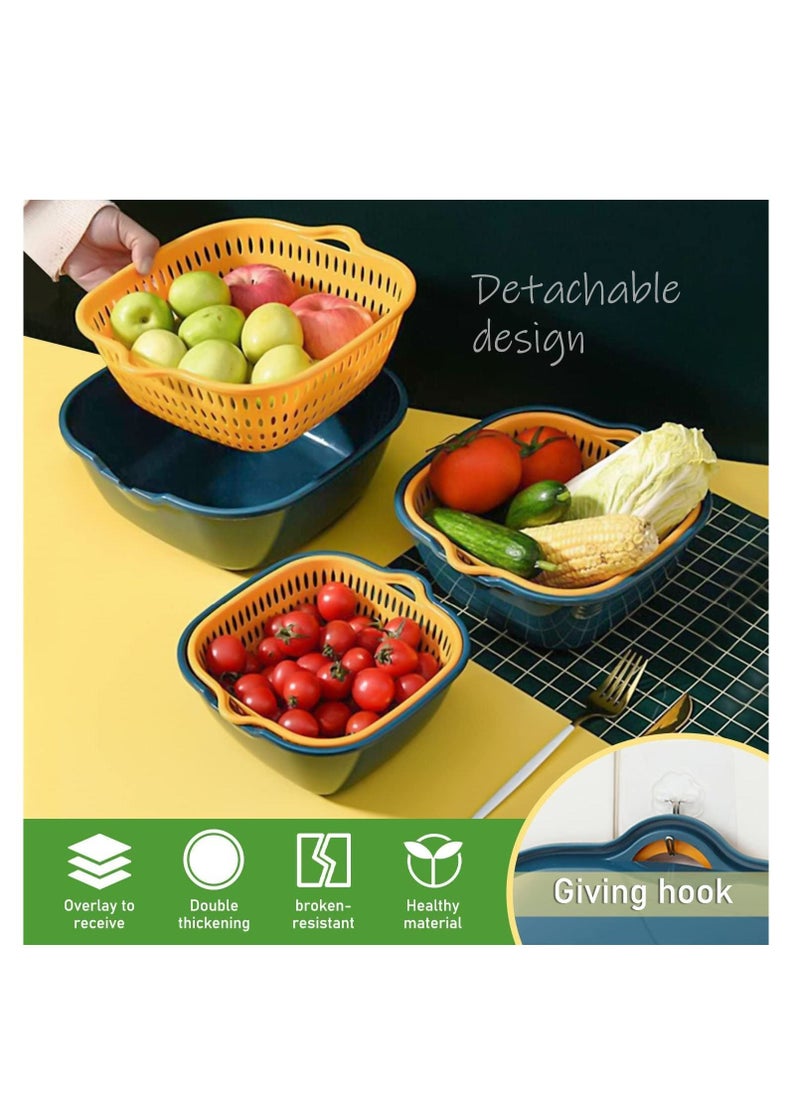 TYCOM Colander Strainer Drainer for Food Drain Bowl Set Best Kitchen Accessories for Fruit Veggies Rice Pasta Straining Strainer 6 Pack.  - Image 5
