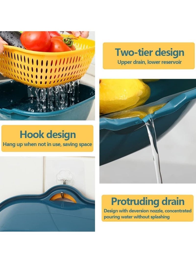 TYCOM Colander Strainer Drainer for Food Drain Bowl Set Best Kitchen Accessories for Fruit Veggies Rice Pasta Straining Strainer 6 Pack.  - Image 3