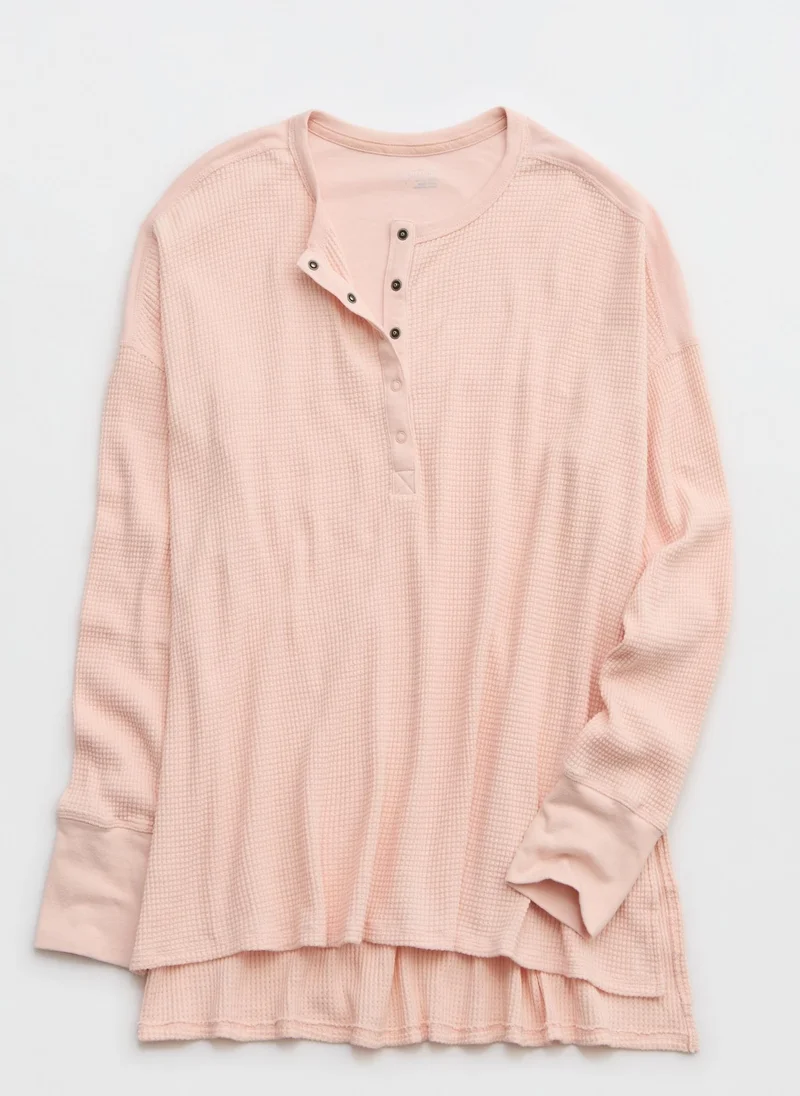 Aerie Waffle Henley T-Shirt