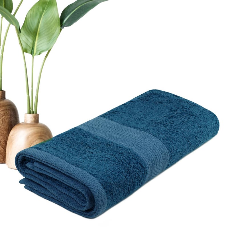 BePlush Bamboo Towels for Bath Ultra Soft Highly Absorbent Quick Dry Anti Bacterial Bamboo Bath Towel for Men Women 450 GSM 27 x 55 Inches 1 Aqua Marine Blue - Image 1