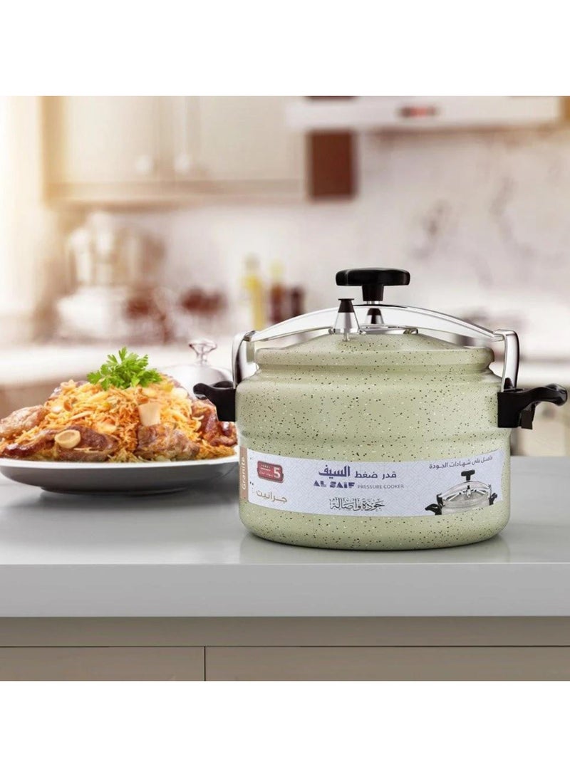 السيف  قدر ضغط جرانيت مصنوعة من الألومنيوم لون بيج 5 لتر - Image 5