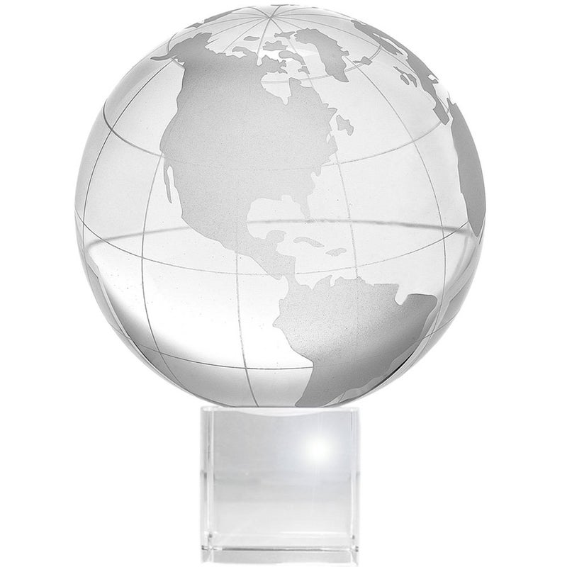 Amlong Crystal Amlong Crystal Globe 3 inch Diameter on Crystal Stand with Gift Box  475 Inch Tall 
