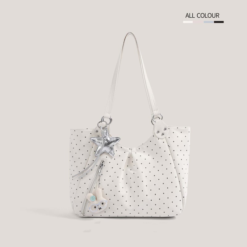 Korean Star Polka Dot Tote Bag 2026 New Large Capacity - Image 2