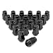 EZISOE 12 x 20 Lug Nuts 20PCS Wheel Lug Nut Set Closed Bulge Acorn Spline 138 Tall 19mm Hex Black Lug Nuts for Bronco Mustang Cherokee Liberty Ranger Exlporer YJ Aftermarket Wheels - Image 2