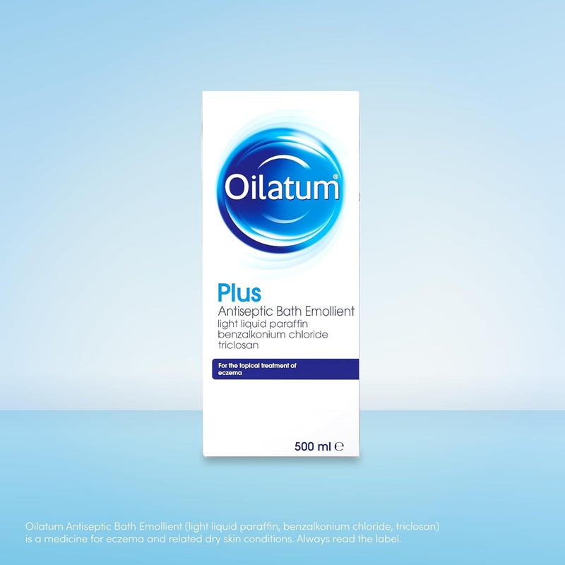Oilatum Plus Antiseptic Emollient Bath Additive for Eczema and Dry Skin Conditions Soothing and Hydrating Formula Dermatologist Recommended Relief 1 x 500ml - Image 2