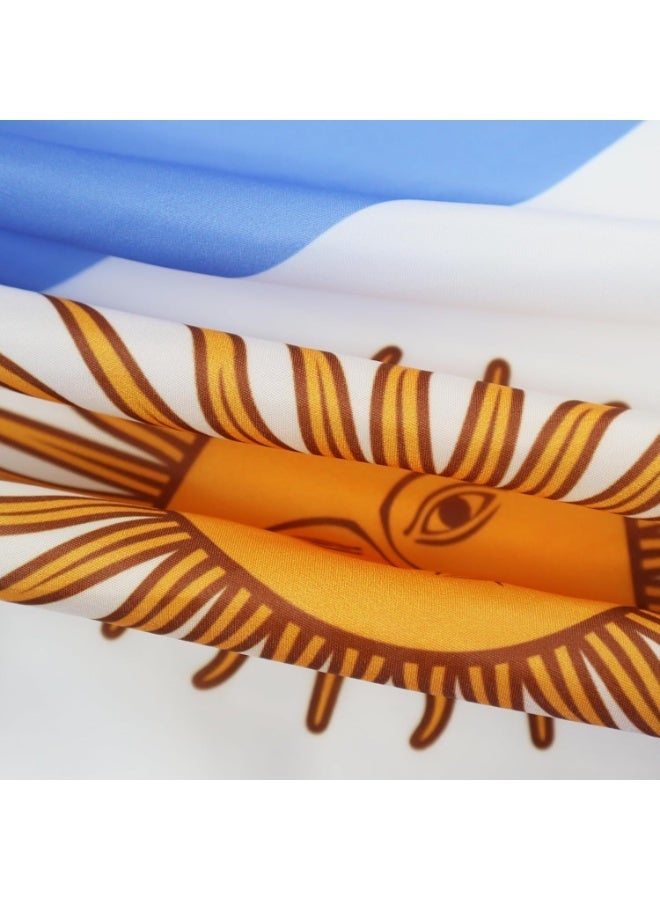 ARS Argentina Flag - Heavy-Duty 210D Satin, Single -Sided Argentinian National Flags Polyester with for Outdoor/Indoor, Fade Resistant, Sport Day, Flag Day, And Home-Polyester- Size Available - Image 4