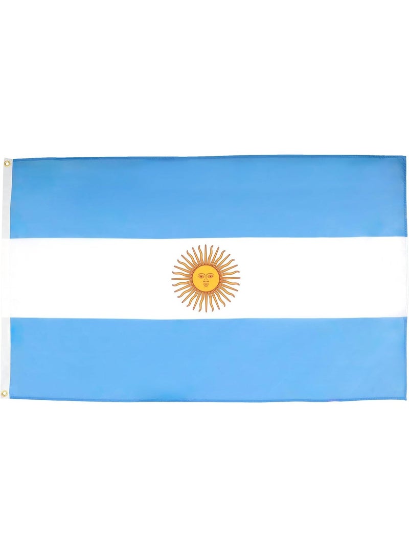 ARS Argentina Flag - Heavy-Duty 210D Satin, Single -Sided Argentinian National Flags Polyester with for Outdoor/Indoor, Fade Resistant, Sport Day, Flag Day, And Home-Polyester- Size Available - Image 5