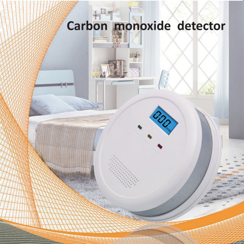 مكشاف أول أكسيد الكربون بشاشة عرض LCD يعمل بالبطارية - منبه أول أكسيد الكربون ومقارن منخفض الاستهلاك للطاقة بمستشعر إنذار صوتي وضيائي ومؤشر LED للمنزل والمطبخ والمطعم والفندق - Image 5
