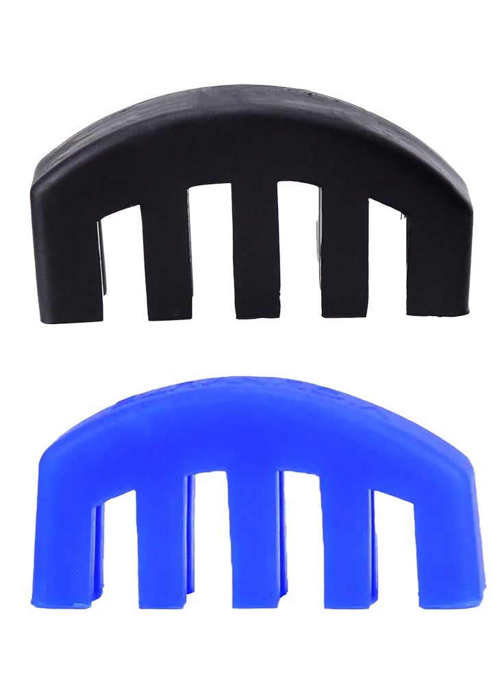 Mike Music 2PCS Violin Practice Mute, Rubber Practice Fiddle Silencer for 4/4 Violin Volume Control, Violin Silence Rubber, Rubber Violin Mute Black, Blue  - Image 1