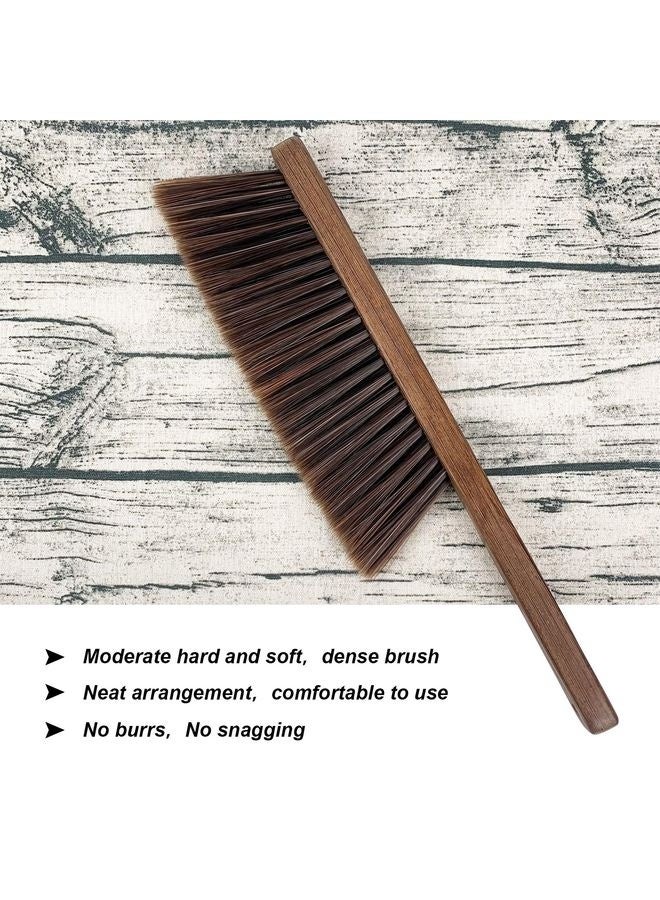 هومستر فرش تنظيف مكنسة اليد -فرشاة تنظيف أبراج ناعمة لتنظيف السيارات/سرير/الأراكة/مسودة/حديقة/أثاث/ملابس، مقبض خشبي - Image 3