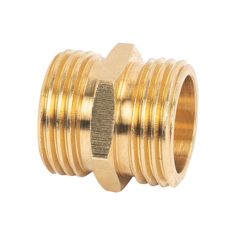 Hourleey Garden Hose Adapter, 3/4 Inch Male to Male Hose Adapter, Solid Brass Hose Connectors, 2 Pack Male Connector with 2 Extra Washers - Image 4