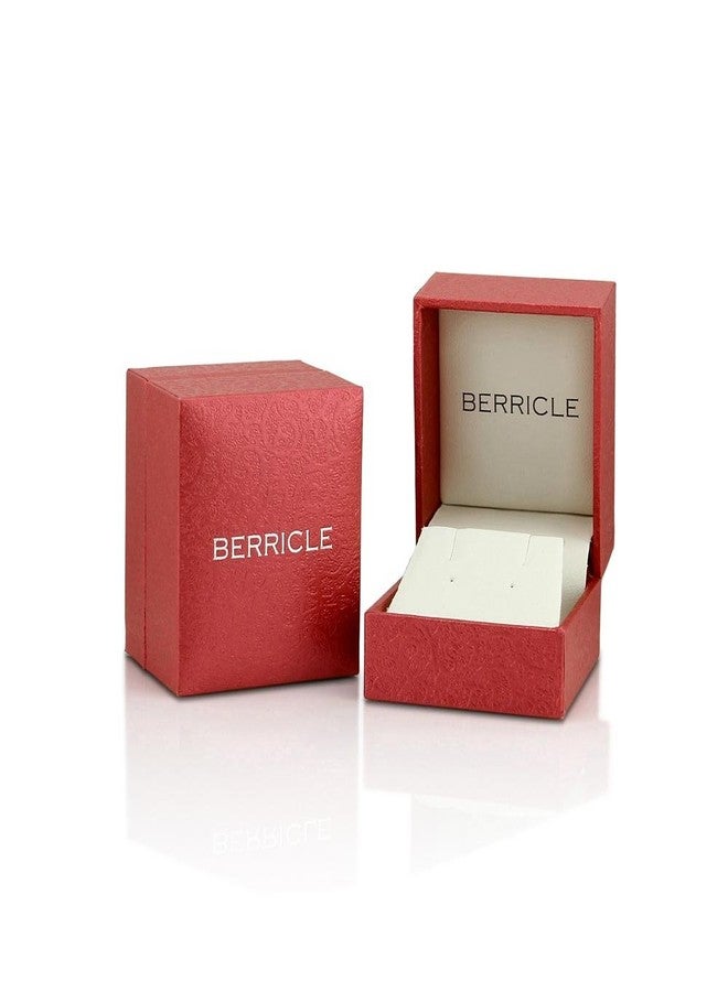 بيركيل أقراط بيريكل الفضية الإسترلينية على شكل علامة السلام للنساء، مرصعة بالزركونيا المكعبة، مطلية بالذهب - Image 3