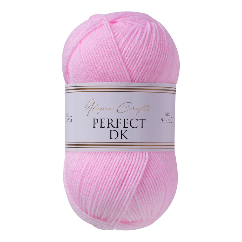 Utopia Crafts DK Double Knitting Yarn 100g Baby Pink