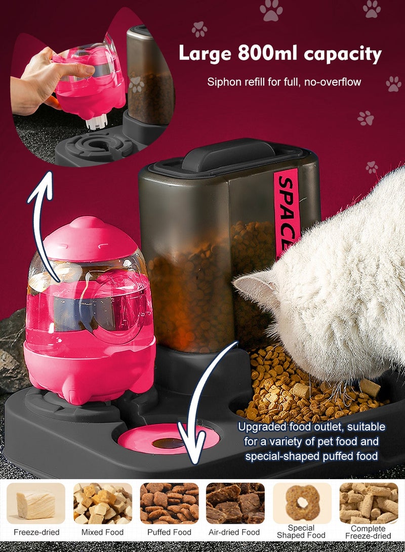 كيدل تغذية الأغذية التلقائية ومجموعة المياه تغذية القطط للكلاب القطط الحيوانات الأليفة الحيوانات - Image 3