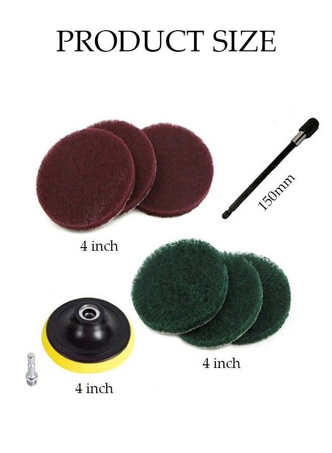 DUNISO 12 Pieces Drill Brush Attachment Set, Electric Brush Pad Sponge Brush, Tile, Sink, Bathtub, Bathroom, Kitchen Cart  - Image 3