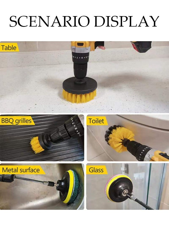 DUNISO 12 Pieces Drill Brush Attachment Set, Electric Brush Pad Sponge Brush, Tile, Sink, Bathtub, Bathroom, Kitchen Cart  - Image 2