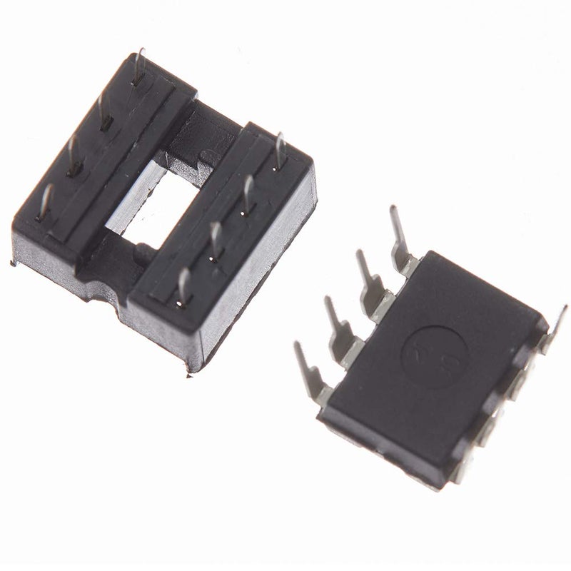 Bridgold 40 قطعة (20 قطعة * NE555P + 20 قطعة * 8P IC Block) دوائر توقيت دقيقة NE555، 8 دبابيس. - Image 4