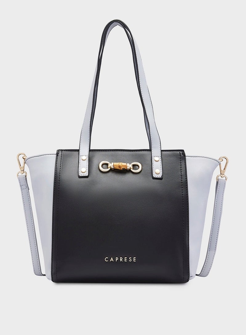 CAPRESE-EVA SATCHEL MEDIUM BLACK - Image 1