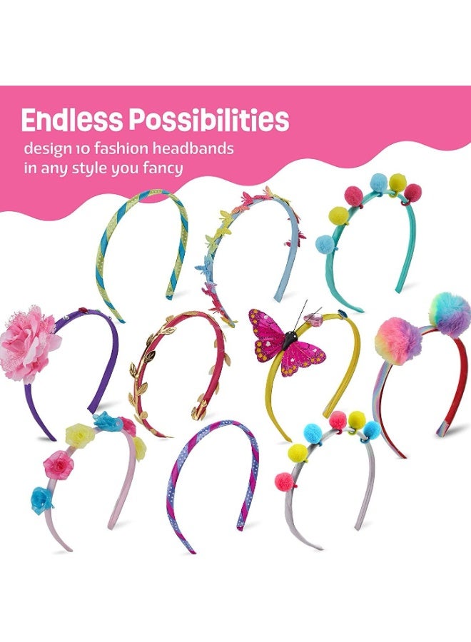 olayks Headband Making Kit, DIY Headband Making Kit for Girls,Arts and Crafts for Kids Ages 5+,Girls Hair Accessories for Kids, Fashion Crafts Set for Girls - Image 2