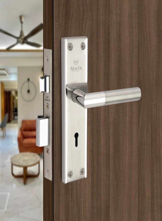 ALWIN'S GP19 KY 2T Stainless Steel Mortise Lock, 8 Inch, 2Turn, 3Keys, 6Levers Locking Mechanism Ideal for Main Door, Living Room, Bedoorm, Batroom, Kitchen Doors in Home Office or Hotels - Image 1