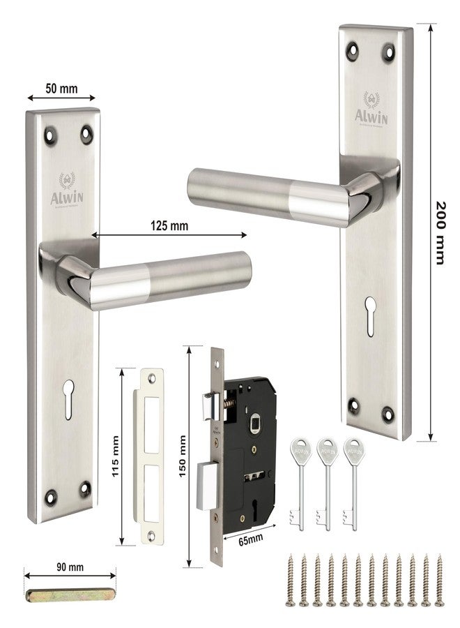 ALWIN'S GP19 KY 2T Stainless Steel Mortise Lock, 8 Inch, 2Turn, 3Keys, 6Levers Locking Mechanism Ideal for Main Door, Living Room, Bedoorm, Batroom, Kitchen Doors in Home Office or Hotels - Image 4