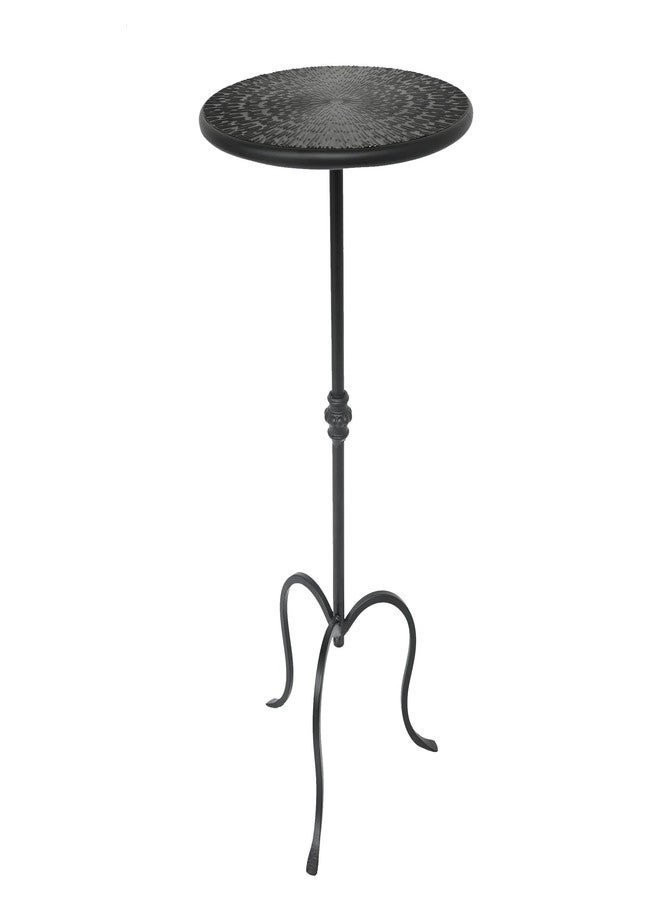 Remenna Metal Round Side Table, Modern Accent Small Drink Table, Coffee Martini Table for Small Spaces,Living Room,Bedroom,Corners (Black) - Image 1