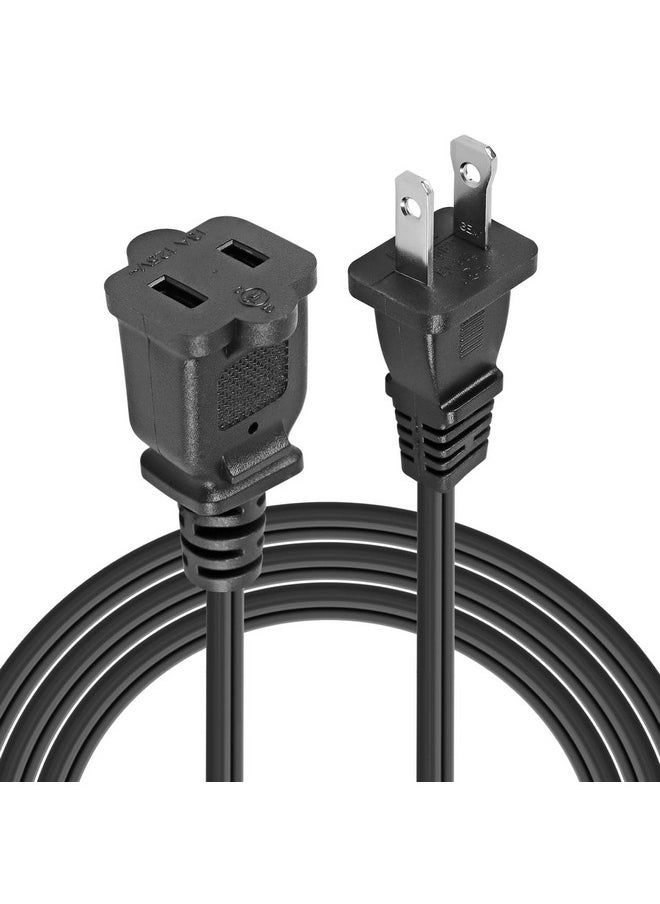 VSEER VSEER 2 Prong Extension Cord US AC 2-Prong Male and Female Power Cable SPT2 16AWG 13A/125V, USA Outlet Saver Power Extension Cord Cable for NEMA 5-15P to NEMA 5-15R (16.5FT, Black)  - Image 1