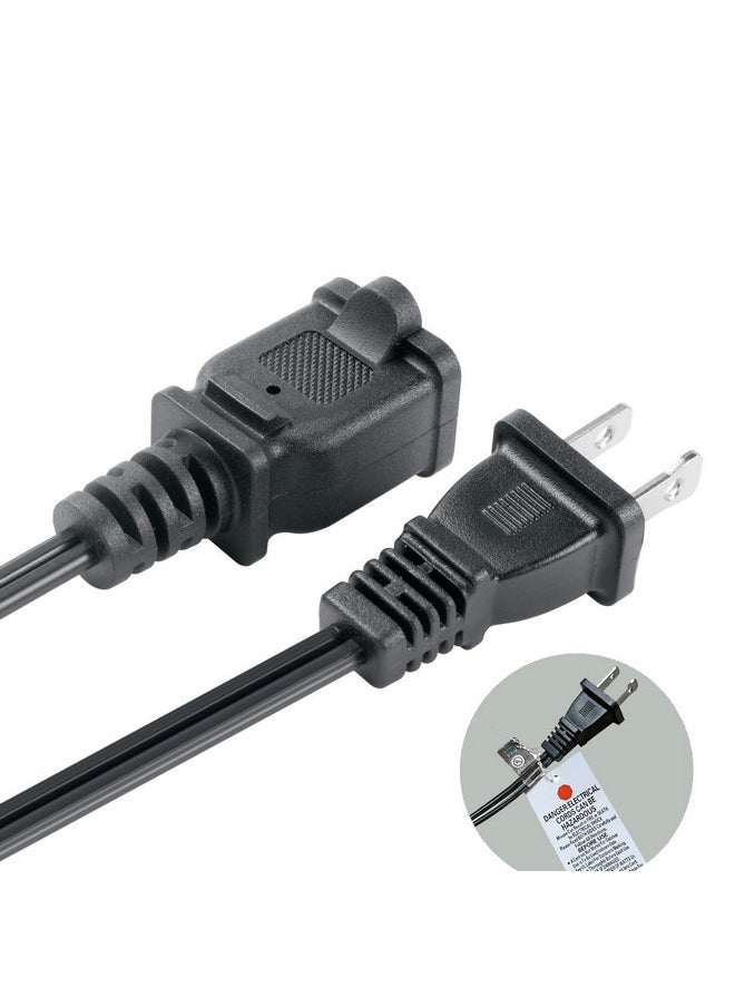 VSEER VSEER 2 Prong Extension Cord US AC 2-Prong Male and Female Power Cable SPT2 16AWG 13A/125V, USA Outlet Saver Power Extension Cord Cable for NEMA 5-15P to NEMA 5-15R (16.5FT, Black)  - Image 5