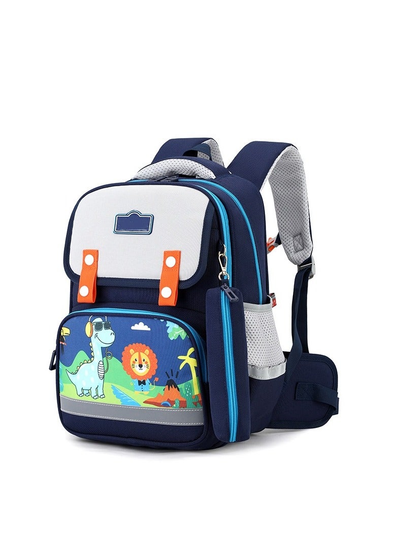 ميكسد أطفال ما قبل المدرسة حقيبة الكتف مزدوجة تناسب أطفال ما قبل المدرسة حقيبة الكتف مزدوجة ، حزام الصدر ، ديناصور لطيف الحجم