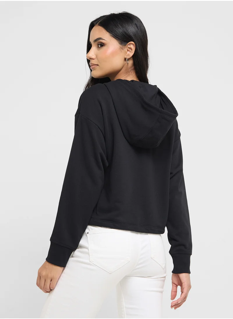 دي كاي أن واي سبورت Front Button Detail Hoodie