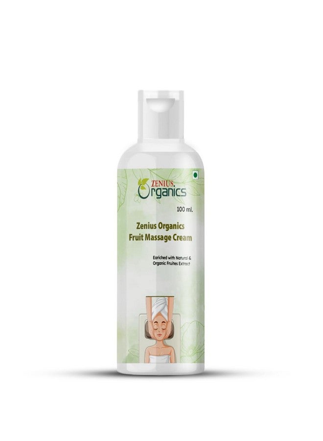 ZENIUS Fruit Massage Cream, Moisturizing Cold Skin Cream With Apple, Strawberry & Papaya (100gm) | Quick Absorbing & Non Sticky Moisturizer for Face, Hands & Body | For Healthy, Soft & Glowing Skin - Image 1