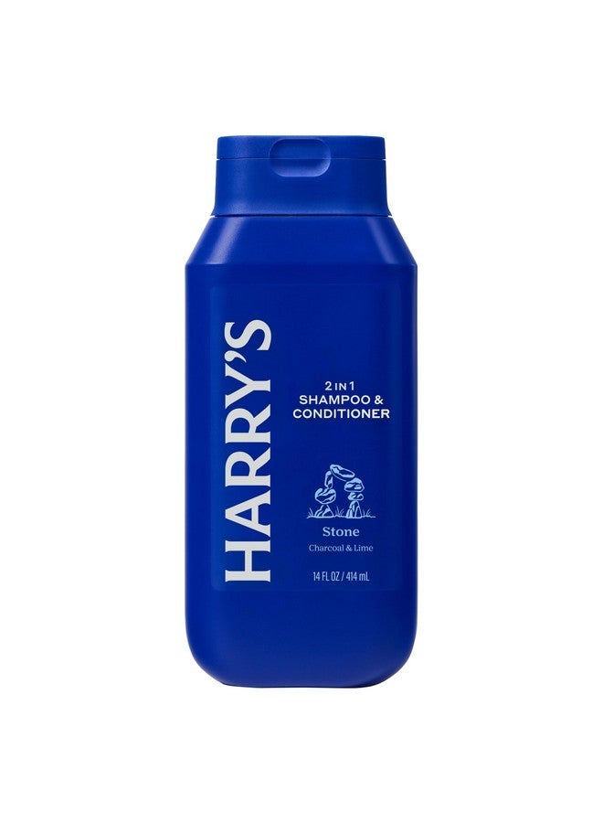 هاري شامبو وبلسم هاريز للرجال 2 في 1 لجميع أنواع الشعر - لون حجري - (عبوة من 3 قطع) 14 أونصة سائلة - خالٍ من البارابين والكبريتات - Image 2